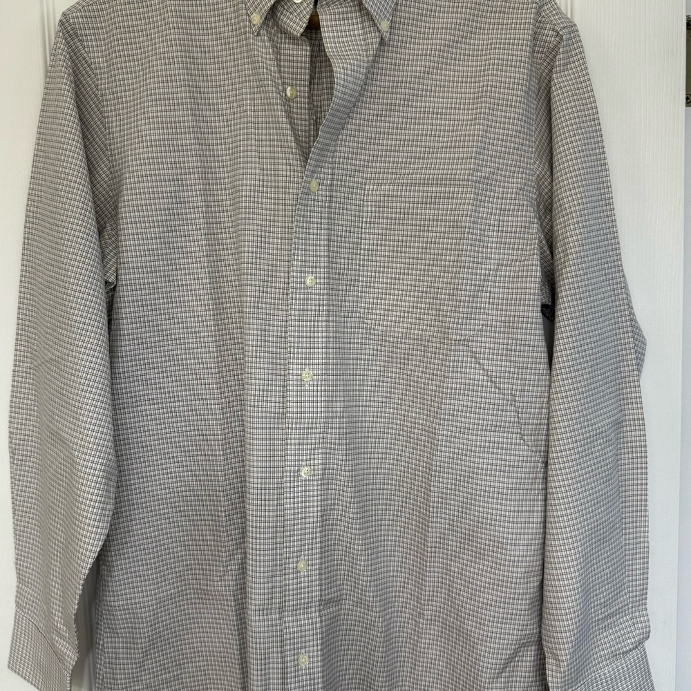 Jos. A. Bank Men's Gray Plaid Button Down Shirt